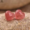 Stud oorbellen hart steen kralen oorbel vrouwen natuurlijke kristallen genezende kristal geboortesteen sieraden geschenken drop