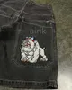 Mens Jeans Jnco Shorts Y2K Hip Hop Pocket Baggy Denim Gym Shorts Män kvinnor 2023 Sommar Nya Harajuku Gotiska män Basket Shorts Streetwear