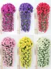 Decorative Flowers Simulation Violet Cane Vines Bracketplant Wall Hanging Plastic Decoration Interior Pieces Of Silk Sit