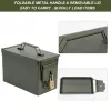 Webcams 50 Cal Metal Munition Can Stahl Military Munition Box Armee Safe Box Langzeit wasserdichte Munition Wertsachen Aufbewahrungsloch lockbar können