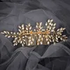 Wedding Haar sieraden Hoogwaardige mode -strass Bloembruiloft Bridal Handmade Hair Combs D240425