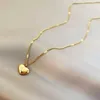 Colliers de pendentif Collier de coeur d'amour en acier inoxydable pour femmes 2023 Nouvelle chaîne de lèvres tendance