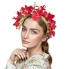 Coix de cheveux Bougettes de fleur Femme mariée pour la fête de mariage fournit des guirlandes florales couronnes