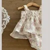 Rompers Adorables filles volants Robe Rober Tutu 2024 STRAP STRAP JUMPSUISS