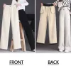 Sweaters Women Winter Fleece Thick Pants Lamb Wool Outer Wear Trouser Thermal High Waist Straight Loose Leggings Warm Slim Plus Size Pant