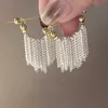 Dangle Chandelier New Fashion Metal Chain Tassel Earrings for Women Vintage Punk Design Skirt Personality Earrings Wedding Jewelry Gifts