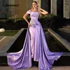 Runway Dresses Glimmer Glamorous One-Shoulder Celebrity Mermaid Rhinestones Satin Drop Vestido de Formatura Made To Order