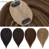 トッパースノイルテヘアトッパー6x9cmシルクベース女性トッパークリップヘアエクステンションヘアクリップ自然髪のかつら100％女性のための人間の髪