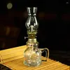 Candle Holders Oil Lamp Lantern Vintage Clear Glass Kerosene Chamber Lamps For Indoor Use Home Decor