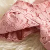 Robes de fille Summer Baby Girls Robe pour le mariage Party 1er Birthday Pink Princess Robe Kid 1-5y Just Infant Girls Vestidos Elegant Robe D240425