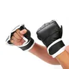 Équipement de protection 1 paire de gants de boxe demi-doigt PU Cuir Combat Taekwondo Karate Muay Thai Traine et Gants d'exercice 240424