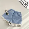 Shorts 2024 Arrivée Kids Girls Summer Denim Fashion Pants Princess Jeans Enfants