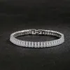 Breaded 925 Sterling Silver Bracelet Elegant Zircon Crystal Fashion Jewelry for Women Engagement Glamour Jóias 18cm 240423