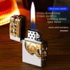 Creative Emed Craft Open Flame Lighter Metal Grinding Wheel Iatable Cigarette Lighter