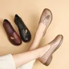 Casual Shoes Low Heels Black Moccasin Ladies Comfort Slip On Driving Flats Women's Loafers 2024 Spring Leather Ballet Price