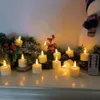Led Candle Rechargeable Tea Light With Batteries Timer Remote Flickering Flames For Year Christmas Home Decoration Candles 240417
