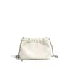 Style Chinese Satin Cowhide Crossbody Bag with a Casual and Lazy Popular Texture Sier Phone Handbag