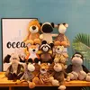 Plush Dolls 25cm Cute Stuffed Animals Plush Toy Elephant Giraffe Raccoon Fox Lion Tiger Monkey Dog Plush Animal Soft Toys For Children GiftsL2404