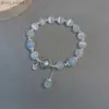 Perlen Original Opal Sea Blue Treasure Mondlicht Kristallarmband Licht Luxus elastisches Armband für Mädchen Frauen Schmuckzubehör