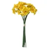 Decorative Flowers Daffodils Artificial Bouquet Fake Flower Bouquets For Wedding Real Touch