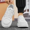 Zapatos casuales hombres genuino cuero zapato de encaje de la marca zapatillas de lujo de lujo diseñador blanco blancos suave mocasine hombre