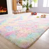 Carpets Soft Fluffy Carpet For Modern Home Decor Living Room Sofa Area Rugs Childrens Room Bedroom Cushion Tie Dyed Dormitory Carpets