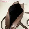 DrawString Japanese School Handbag Pu Leather ita Bag med justerbar rems crossbody dragkedja underarmad messenger