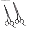 Tijeras de cabello Profesional Corte de cabello tijeras Skins 55Quot 6quot Japón 440C AQIABI Barber Shop Paydressing Shears Beauty Haircut Set1152314 Q240425