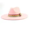 قبعات واسعة الحافة دلو القبعات فيدورا قبعة للرجال 10 سم brim brim birm peach top hat womens في الهواء الطلق حماية أشعة الشمس القبعة