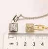 Luxury Designer Lock Pendante Collier Chaîne Crystal 18K Gold plaqué 925 Pendants en acier inoxydable plaqué en argent