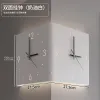 Orologi orologi quadrati doppiamente con leggero angolo creativo minimalista digitale cavo orologio silenzioso orologio semplice decorazione della stanza