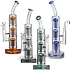 Triple Arm Tree Bong Glass Water Bongs Dab Rigs Double Reti Percolater Dab Rig Pipe Recycler Banger Smoking Hookah