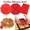 Non-stick Waffle Mold Silicone Cake Mould Square Heart Shape Baking Mold Bakeware Tools High-temperature Kitchen DIY Household