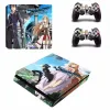 Naklejki miecz sztuka online pusty fragment PS4 Slim Skin Nakleicer naklejka do Sony PlayStation 4 Konsola i kontroler PS4 Slim Skin Sticker