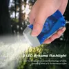 Ficklampor facklor 3 LED -handpressning Dynamo Crank Power Wind Up Torch Light Press Camping Lamp Outdoor Lighting Equipment