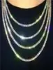 Candlelight Dinners Diamond Tennis Choker Mens Tennis Gold Silver Iced Out Chain Necklaces Fashion Hip Hop Jewelry 10 pieceslot b5045405