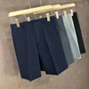 Short masculin pantalon d'été pour hommes Suit de couleur unie avec fermeture éclair à la jambe large pour le style de street