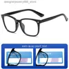 Occhiali da sole occhiali da gioco Blu Blocking Men Donne Square Blue Filter Anti Blue Rays Ottici Ottici opachi Eyewear trasparente Nero Q240425