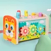 Hamster multifonctionnel capture des insectes jeu Knocking Music Fishing Wood Montessori Toys