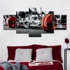 5 peças ginástica barbell wall picture lona pintando equipamentos de fitness pôsteres de impressão arte de parede para decoração de casa decoração de casa cuadros