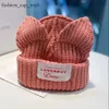 Tasarımcı şapka sevgilisi çocuk beanie şapka beanieskull kapaklar sevgilisi çocuk domuz kulak örgü şapka çift katmanı sıcak kedi yün sevimli moda sevgilisi erkek şapka kapağı niş hiphop kişiliği 9628