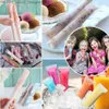 Ice Cream Tools 100Pcs large frozen Pop Bgas disposable ice Pop mold bag 5.5x28cm popsicle bag with silicone funnel used for smoothie yogurt sticks Q240425