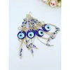 Dekorativa figurer Blue Evil Eye Eye Bead Tiny Wall Hanging Car Mirror Charm Home Decor Turkish Unik bröllopsfavorit gåva