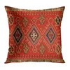 Pillow Case Red marokkanischer ethnischer Stil Kurzer Plüschkoffer Sofa Kissenabdeckung Home Dekoration kann für Sie angepasst werden. 40x40 50 x 50 x 60 T240422