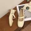 Klänningskor Comemore Soft Sole Mary Jane Women's 2024 Spring Shoe Women Sandaler med klackar avslappnade eleganta läderpumpar sommar