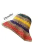 Szerokie czapki Brim Hats Hats Nowy w stylu koreański wielokolorowy Solor Sun Crochet Hat do podróży na plaży i wakacje ręcznie robione Str Hat J240425