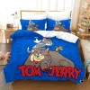 Sets Mouse Jerry Liberding Set 3D Print Queen Twin Twin Single Cat et Tom Duvet Cover Set Oreadcase de lit pour enfants