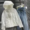 レディースジャケット2024薄いコートサンプロテクション衣服夏のジッパー長袖のカジュアルウィンドブレイカージャケット