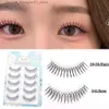 Faux cils coréens faux cils kpp kpp anime jeu de rôle fausse peau de vison transparent transparent cils secs prolongez les cils full vaporeux naturels Q240425