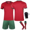 Soccer Herren -Trainingsanzüge 2425 Cup Portugal Home Kit 7 C Ronaldo Jersey 8 B Gebührensatz